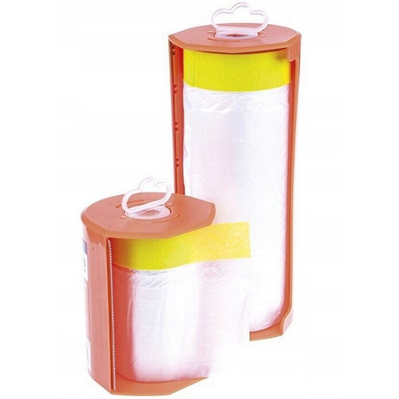 DYSPENSER Z FOLIĄ MALARSKĄ Z TAŚMĄ 25mm Antychlap 55cm x 20m MOTIVE